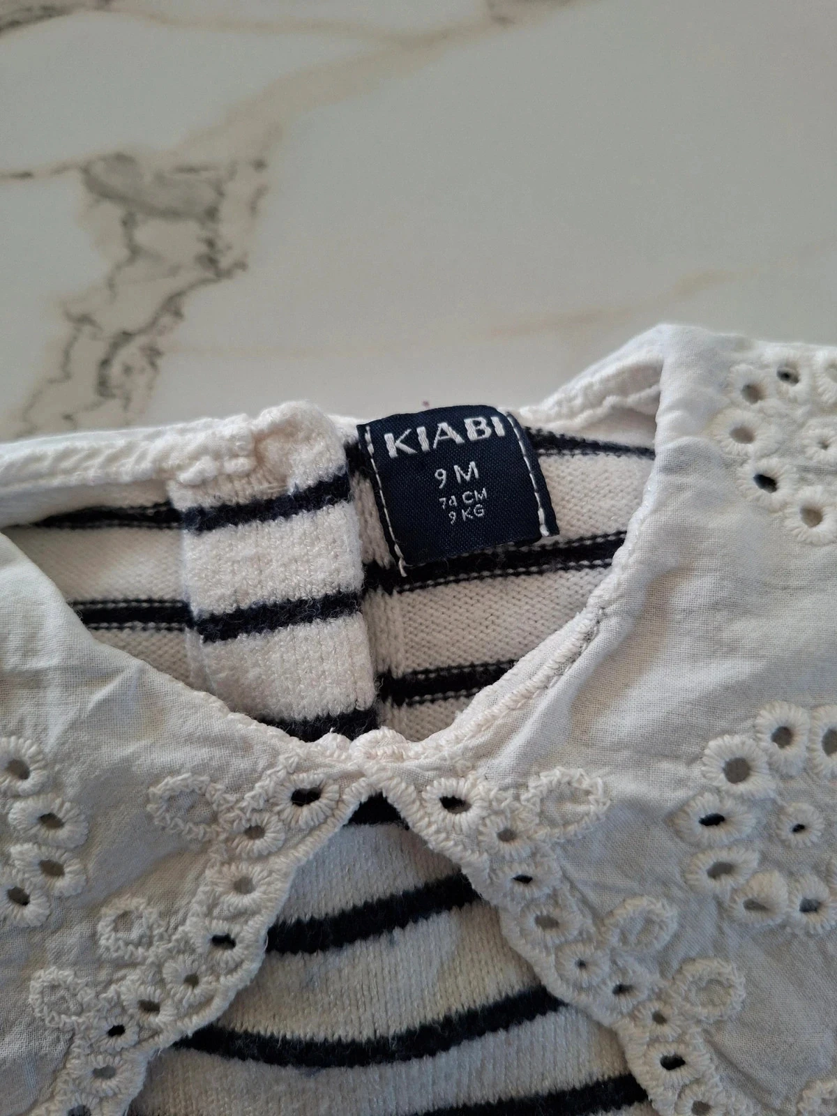 Lichte trui met Claudine kraag Maat 9 maanden 74 cm - Kiabi – photo 3